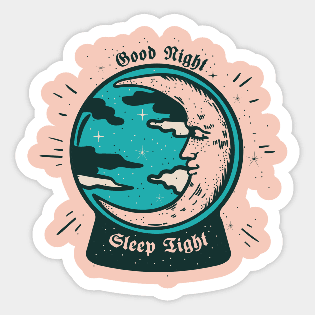 Good night, sleep tight Sticker by PaperGirl